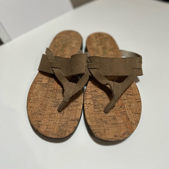 Tara M. "Etta" Suede Leather Thong Sandals - Picture 1 of 10